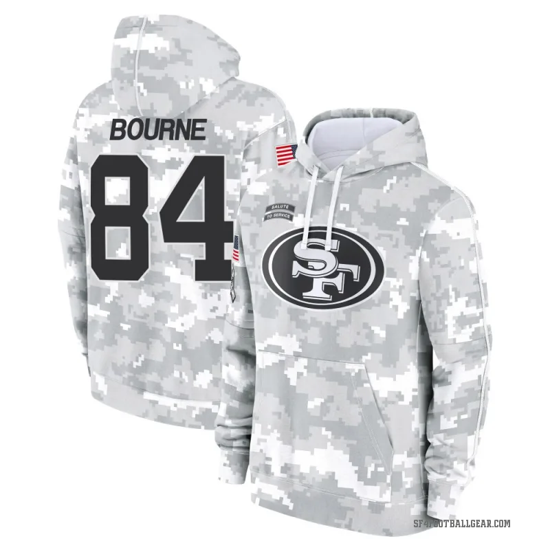 Kendrick Bourne Youth Camo San Francisco 49ers Arctic 2024 Salute to Service Club Fleece Pullover Hoodie