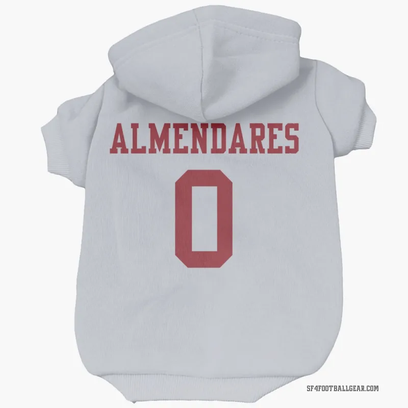 Kenneth Almendares  White San Francisco 49ers  Cat & Dog Pet Hoodie