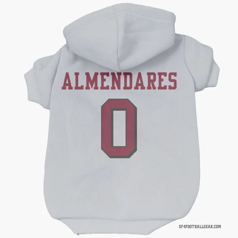 Kenneth Almendares  White San Francisco 49ers  Rush Cat & Dog Pet Hoodie