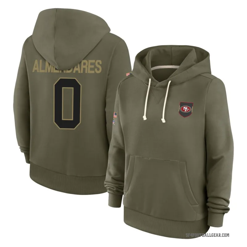 Kenneth Almendares Women's Olive San Francisco 49ers 2025 Salute to Service Hoodie