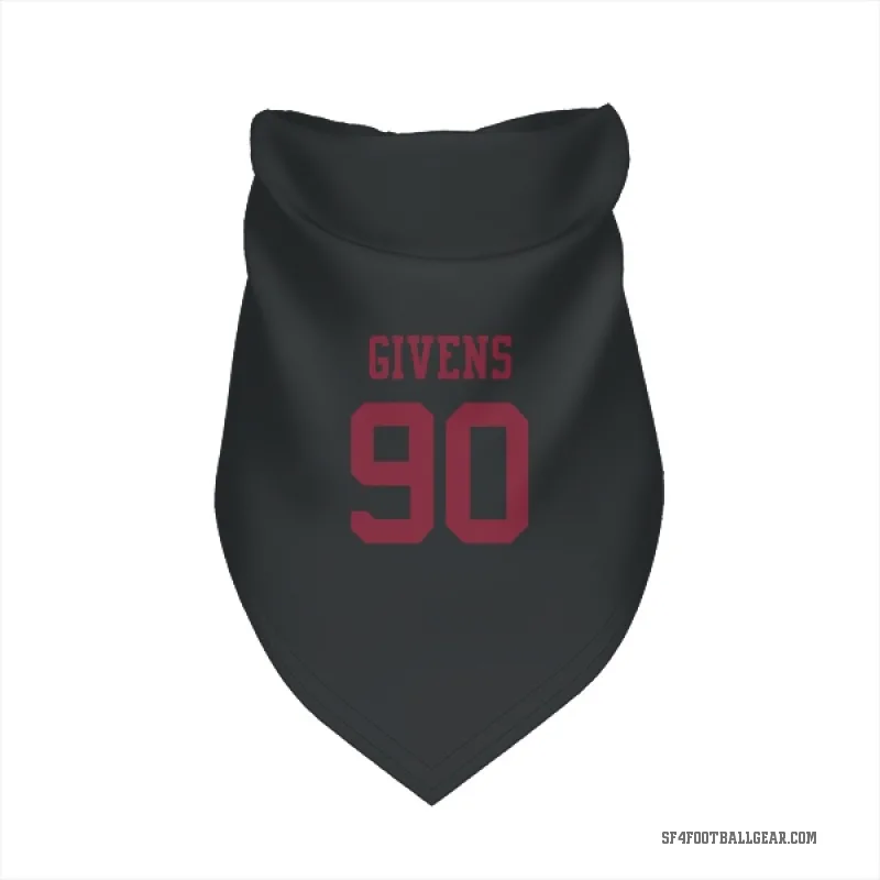 Kevin Givens  Black San Francisco 49ers  Cat & Dog Pet Bandana