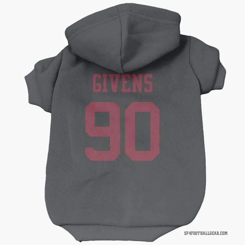 Kevin Givens  Black San Francisco 49ers  Cat & Dog Pet Hoodie