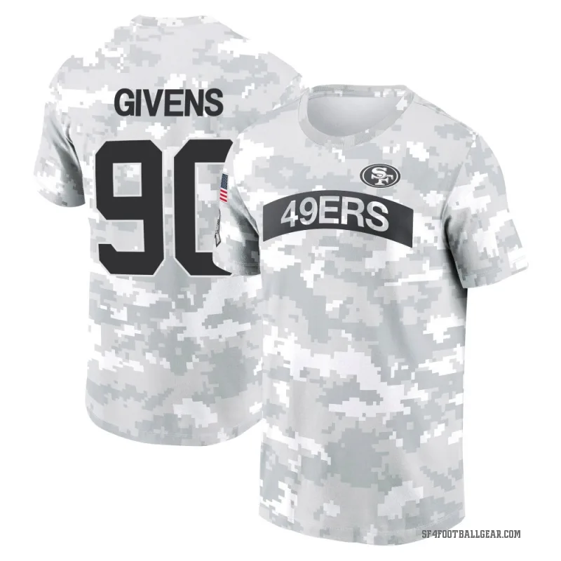Kevin Givens Men's Camo San Francisco 49ers Arctic 2024 Salute to Service Performance T-Shirt