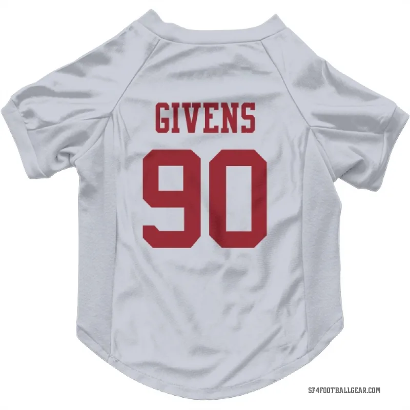 Kevin Givens  White San Francisco 49ers  Cat & Dog Pet Jersey