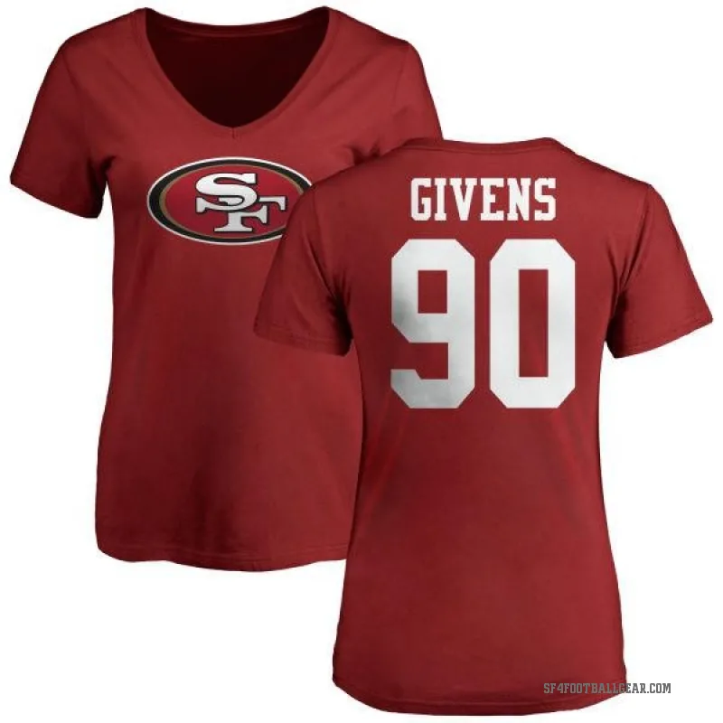 Kevin Givens Women's Red San Francisco 49ers Logo Slim Fit T-Shirt -
