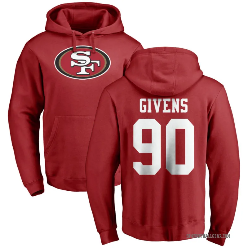 Kevin Givens Youth Red San Francisco 49ers Pro Line Logo Pullover Hoodie