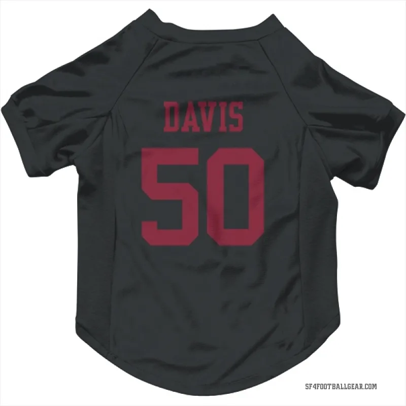 Khalil Davis  Black San Francisco 49ers  Cat & Dog Pet Jersey