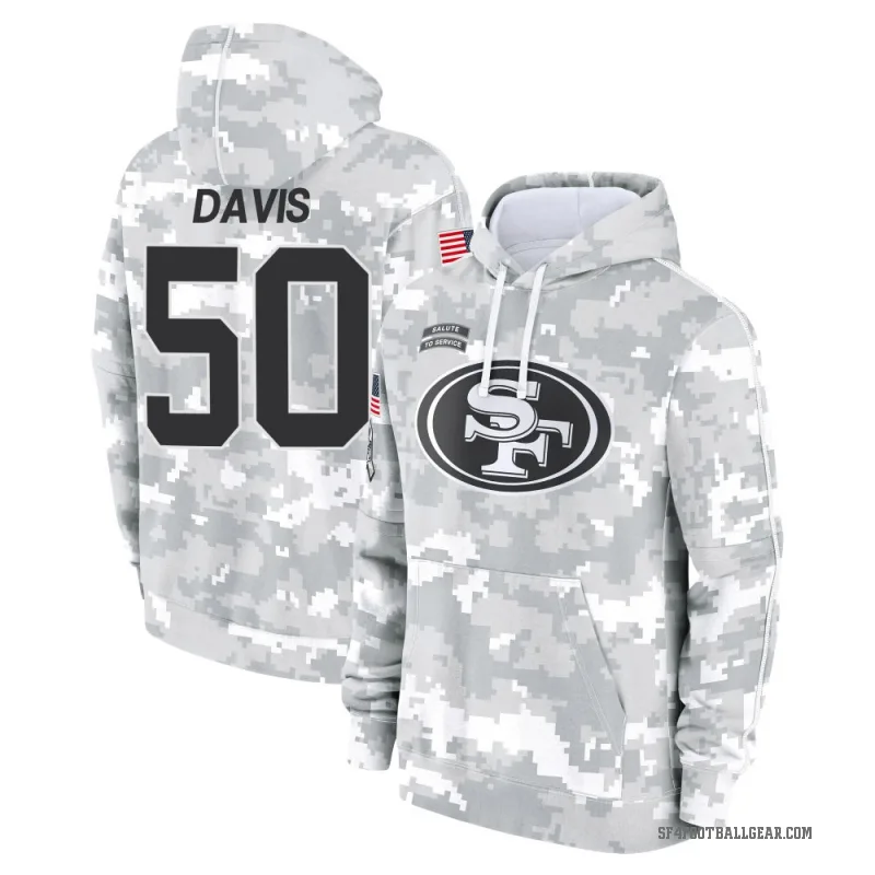 Khalil Davis Men's Camo San Francisco 49ers Arctic 2024 Salute to Service Club Fleece Pullover Hoodie