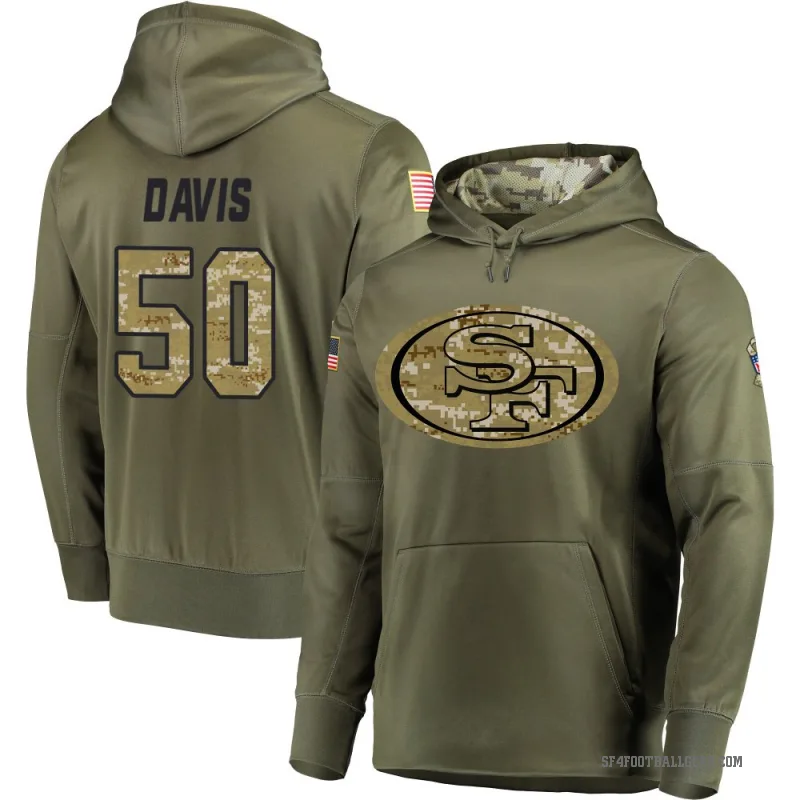Khalil Davis Men's Olive San Francisco 49ers Salute to Service Pullover Hoodie