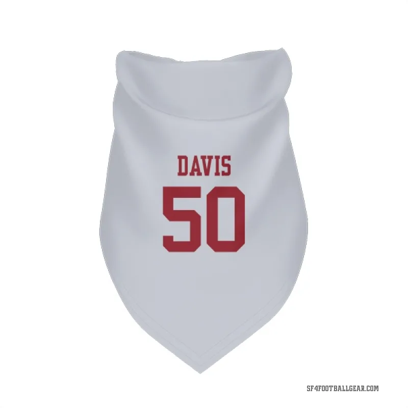 Khalil Davis  White San Francisco 49ers  Cat & Dog Pet Bandana