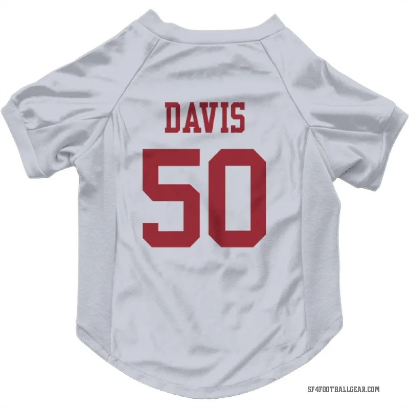 Khalil Davis  White San Francisco 49ers  Cat & Dog Pet Jersey