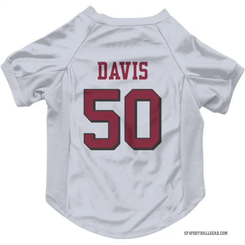 Khalil Davis  White San Francisco 49ers  Rush Cat & Dog Pet Jersey