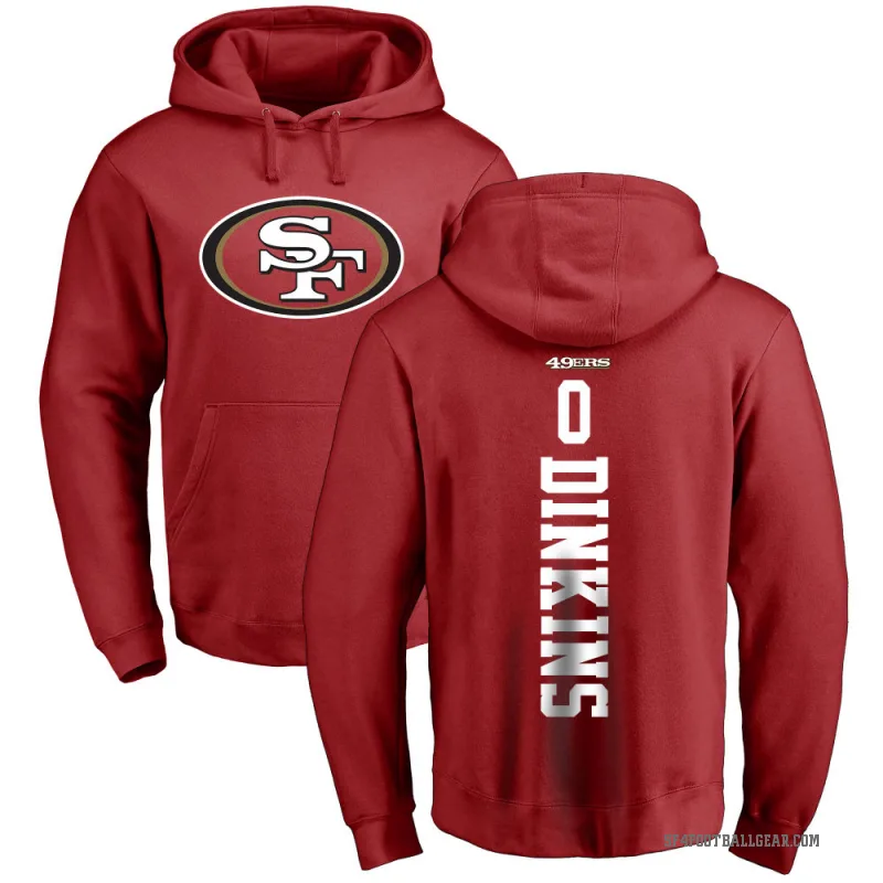 Khalil Dinkins Men's Red San Francisco 49ers Pro Line Backer Pullover Hoodie