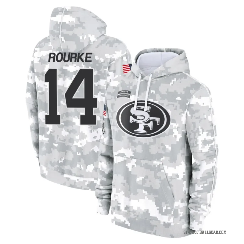 Kurtis Rourke Men's Camo San Francisco 49ers Arctic 2024 Salute to Service Club Fleece Pullover Hoodie