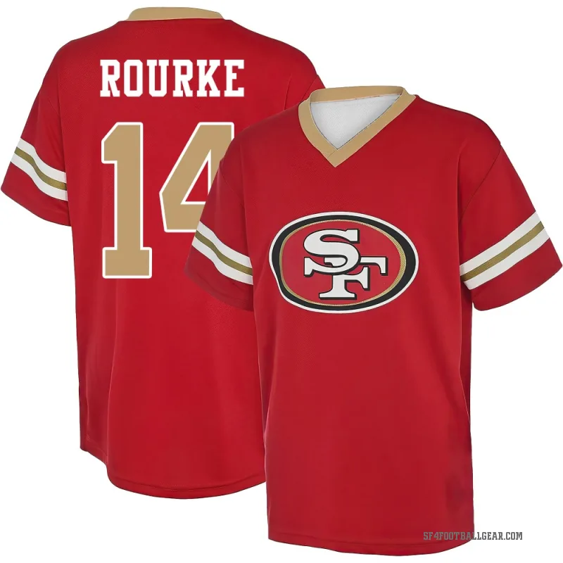 Kurtis Rourke Men's Red San Francisco 49ers Game Day V-Neck T-Shirt