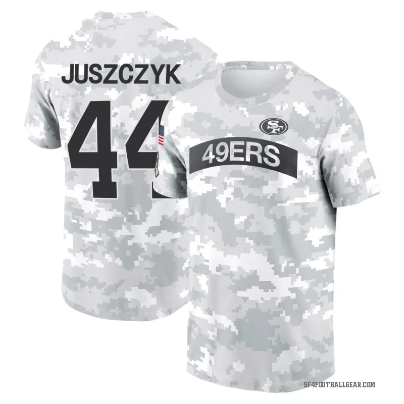 Kyle Juszczyk Youth Camo San Francisco 49ers Arctic 2024 Salute to Service Performance T-Shirt