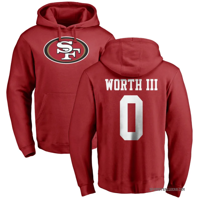 Larry Worth III Men's Red San Francisco 49ers Pro Line Logo Pullover Hoodie