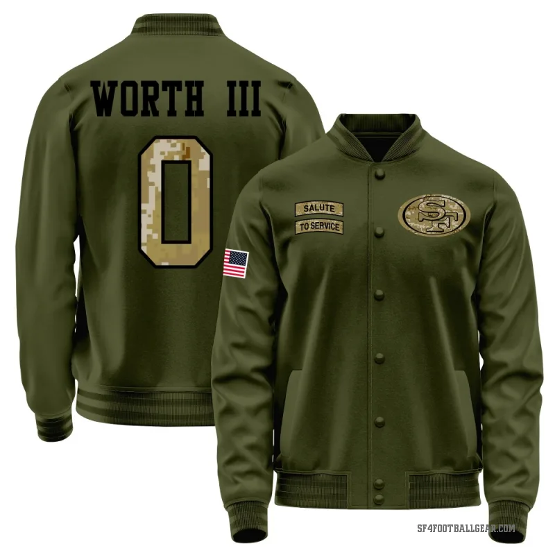 Larry Worth III Youth Olive San Francisco 49ers Salute to Service Sideline Performance Jacket