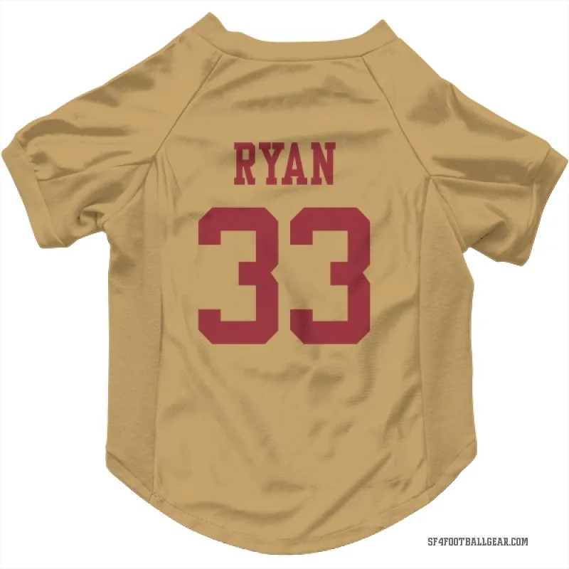 Logan Ryan  Gold San Francisco 49ers  Cat & Dog Pet Jersey