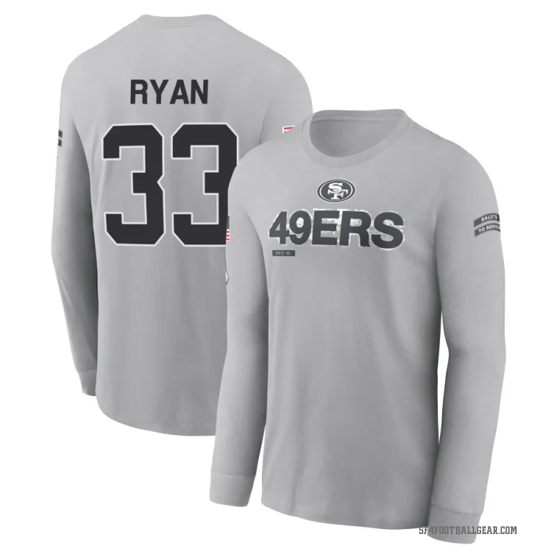 Logan Ryan Youth Gray San Francisco 49ers 2024 Salute to Service Long Sleeve T-Shirt