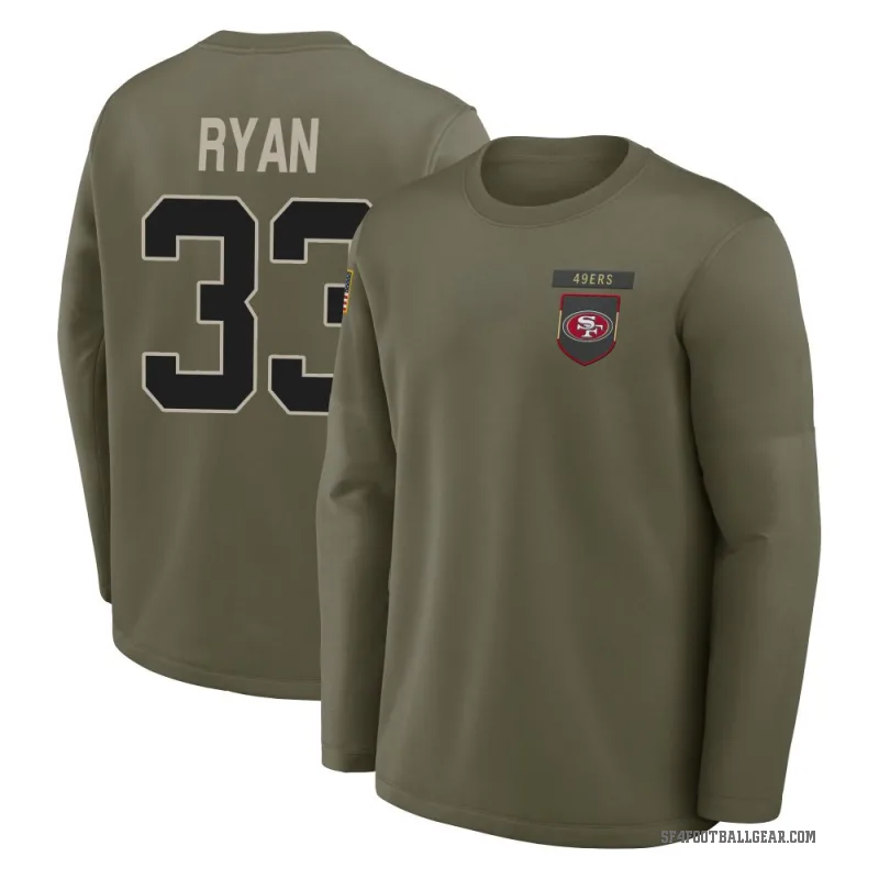 Logan Ryan Youth Olive San Francisco 49ers 2025 Salute to Service Sideline Coaches Long Sleeve T-Shirt