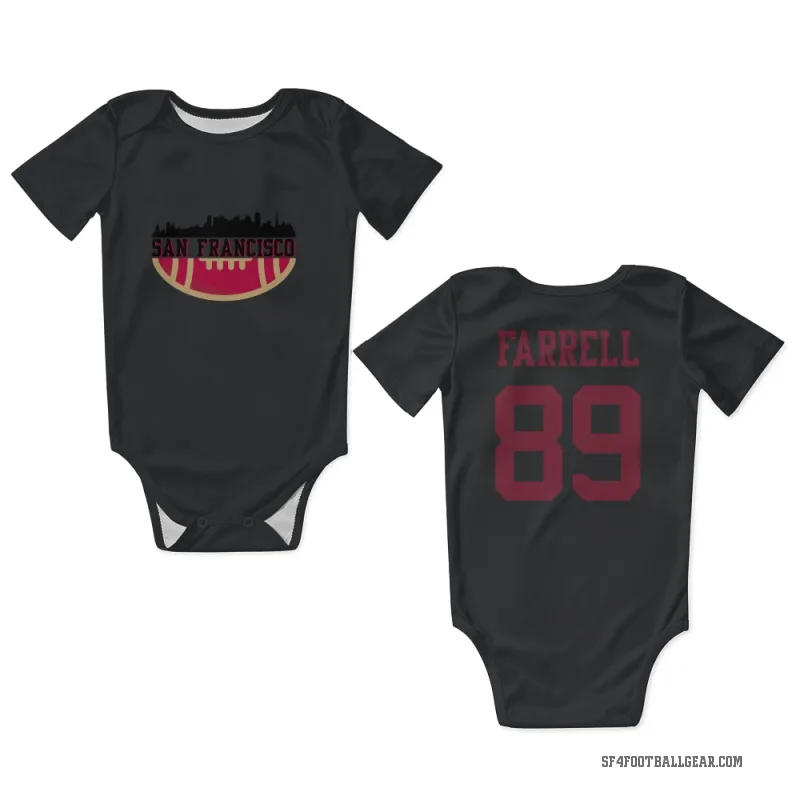 Luke Farrell  Black San Francisco 49ers  Newborn & Infant Bodysuit