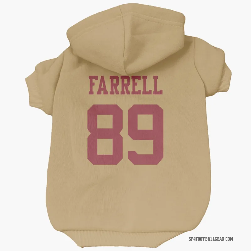 Luke Farrell  Gold San Francisco 49ers  Cat & Dog Pet Hoodie