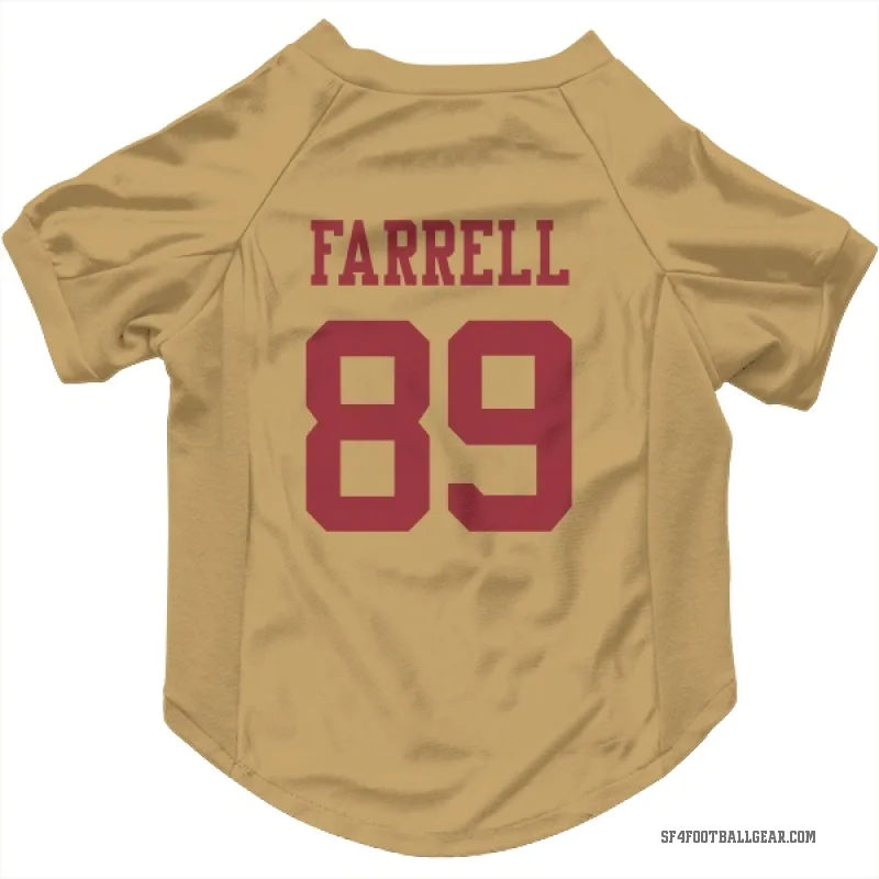 Luke Farrell  Gold San Francisco 49ers  Cat & Dog Pet Jersey