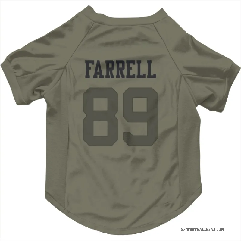 Luke Farrell  Olive San Francisco 49ers  Cat & Dog Pet Jersey