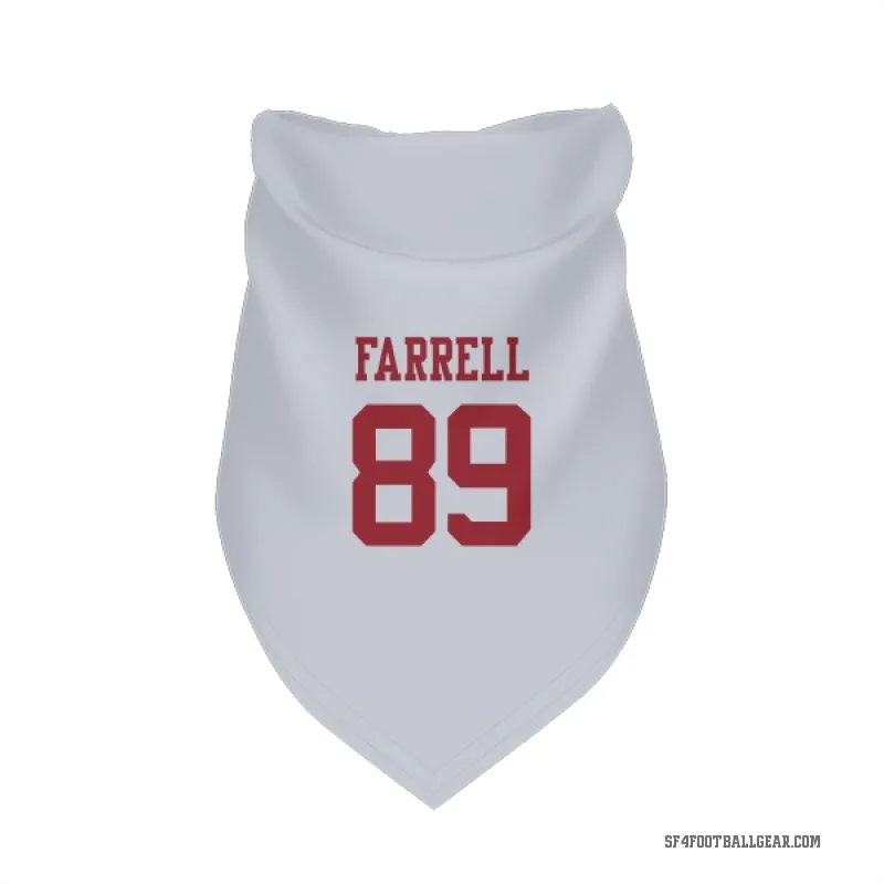 Luke Farrell  White San Francisco 49ers  Cat & Dog Pet Bandana
