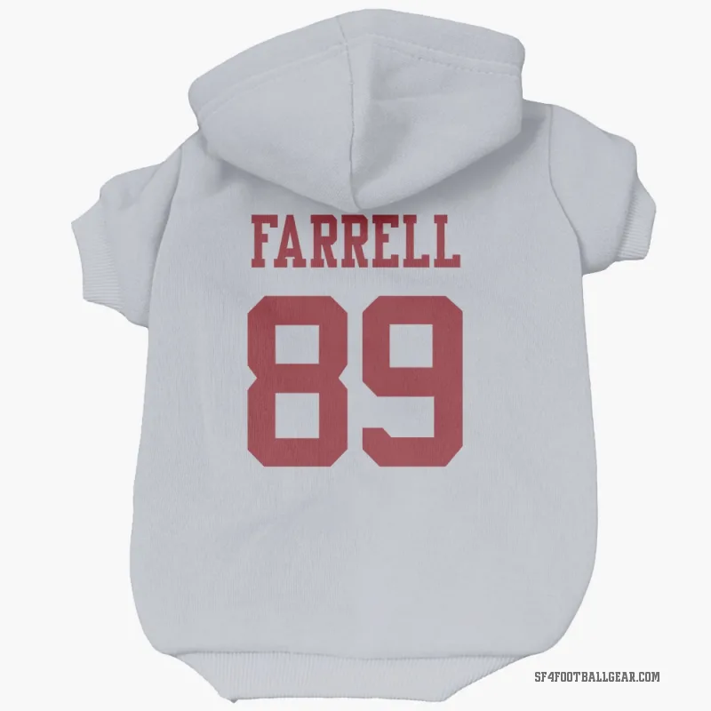 Luke Farrell  White San Francisco 49ers  Cat & Dog Pet Hoodie