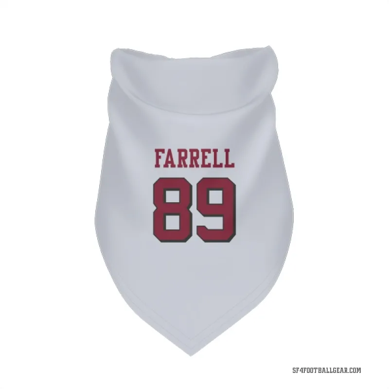 Luke Farrell  White San Francisco 49ers  Rush Cat & Dog Pet Bandana