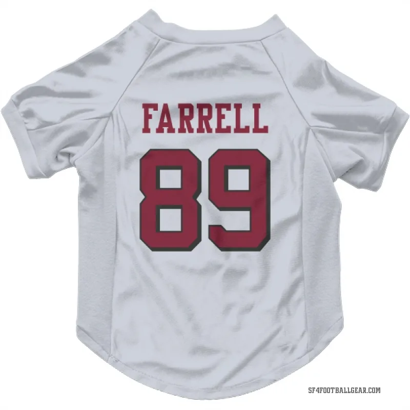 Luke Farrell  White San Francisco 49ers  Rush Cat & Dog Pet Jersey