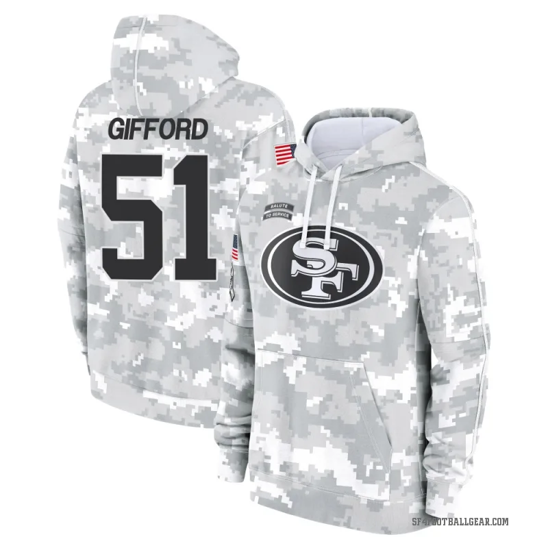 Luke Gifford Men's Camo San Francisco 49ers Arctic 2024 Salute to Service Club Fleece Pullover Hoodie
