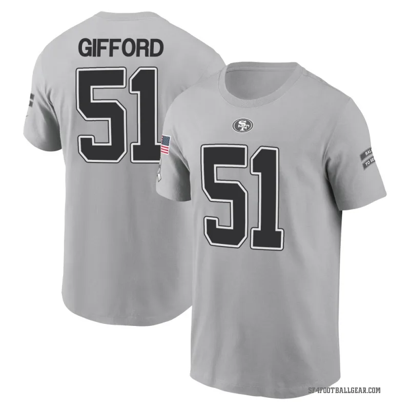 Luke Gifford Men's Gray San Francisco 49ers 2024 Salute to Service T-Shirt