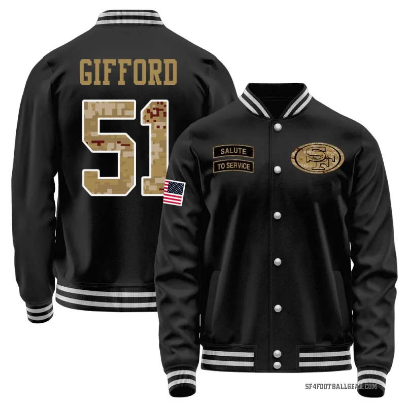Luke Gifford Youth Black San Francisco 49ers Salute to Service Sideline Performance Jacket