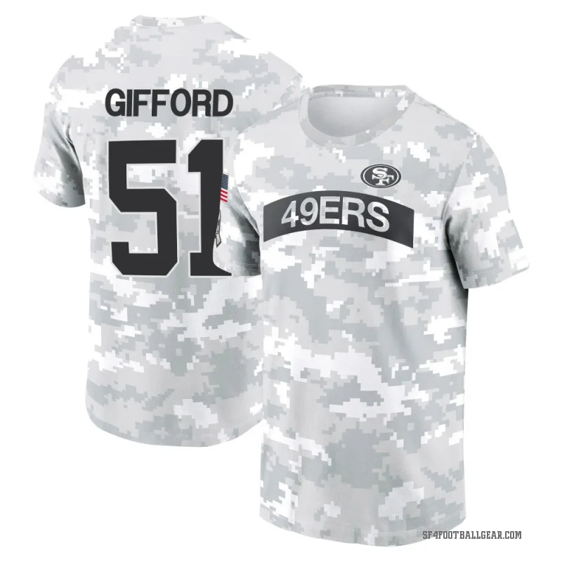 Luke Gifford Youth Camo San Francisco 49ers Arctic 2024 Salute to Service Performance T-Shirt