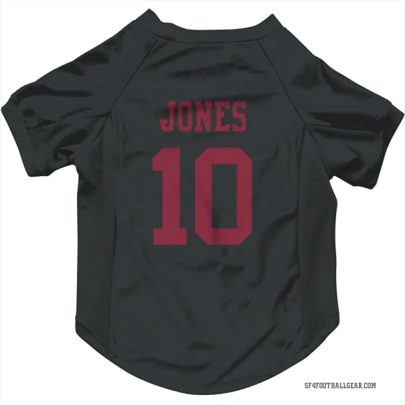 Mac Jones  Black San Francisco 49ers  Cat & Dog Pet Jersey