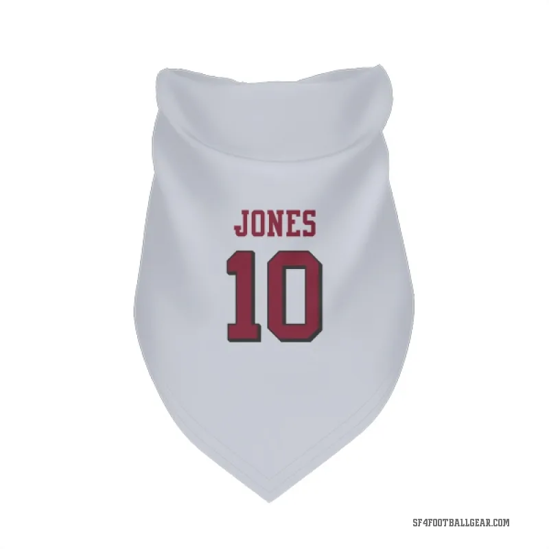 Mac Jones  White San Francisco 49ers  Rush Cat & Dog Pet Bandana