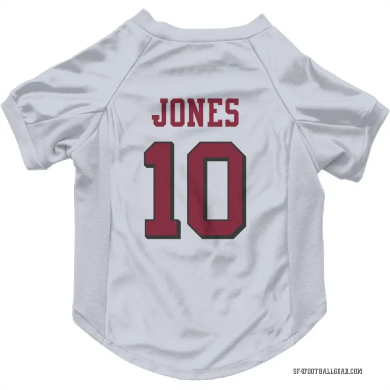 Mac Jones  White San Francisco 49ers  Rush Cat & Dog Pet Jersey