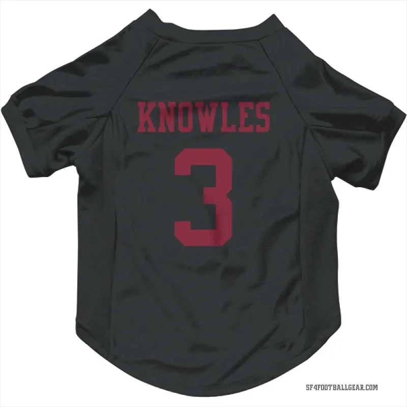 Malik Knowles  Black San Francisco 49ers  Cat & Dog Pet Jersey