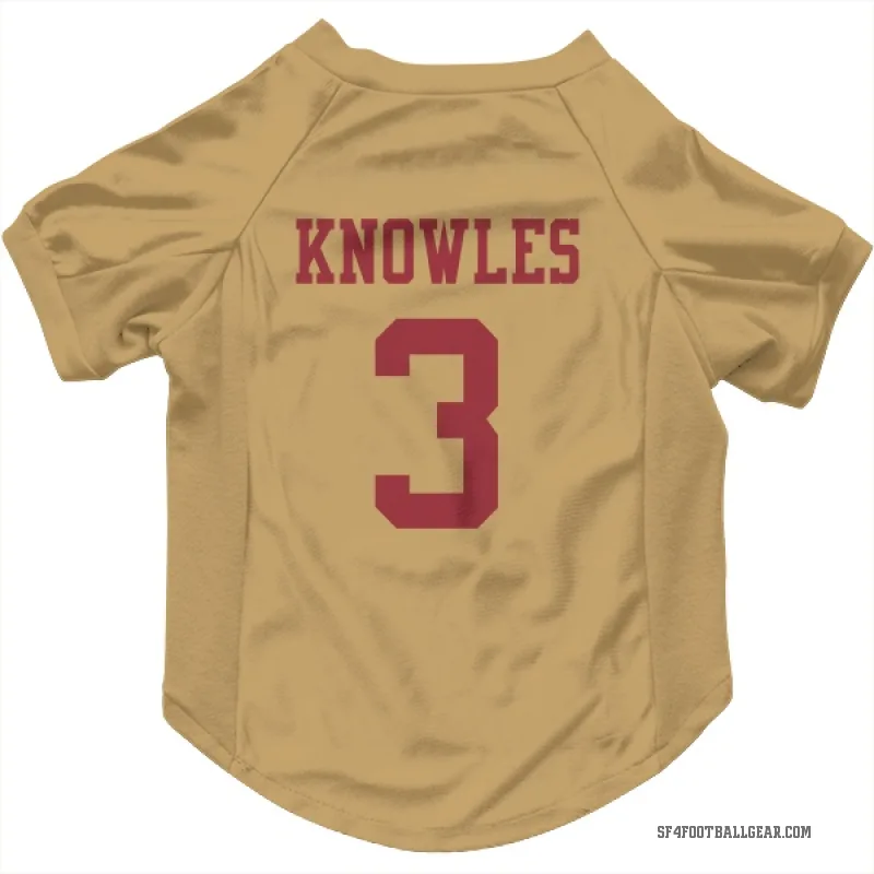 Malik Knowles  Gold San Francisco 49ers  Cat & Dog Pet Jersey