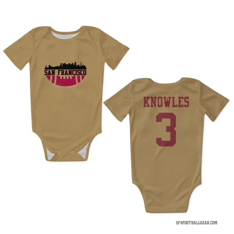 Malik Knowles  Gold San Francisco 49ers  Newborn & Infant Bodysuit