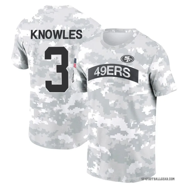 Malik Knowles Men's Camo San Francisco 49ers Arctic 2024 Salute to Service Performance T-Shirt