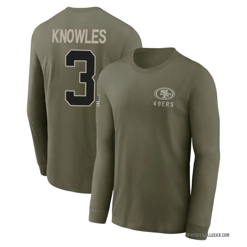 Malik Knowles Men's Olive San Francisco 49ers 2025 Salute to Service Sideline Long Sleeve T-Shirt