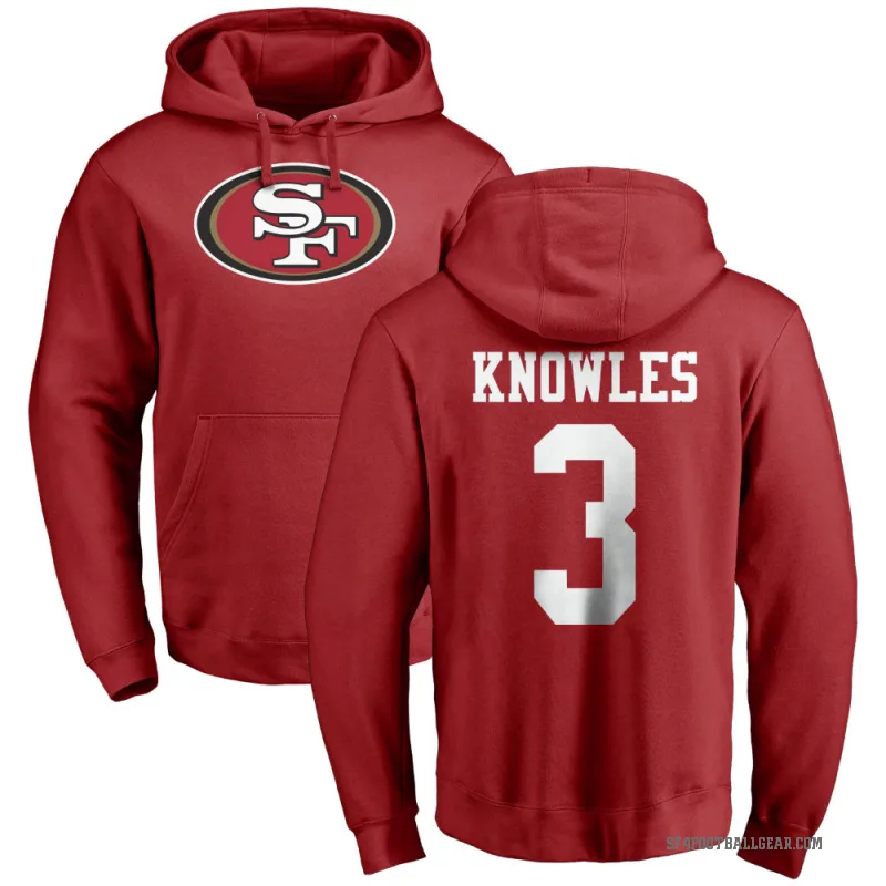 Malik Knowles Men's Red San Francisco 49ers Pro Line Logo Pullover Hoodie