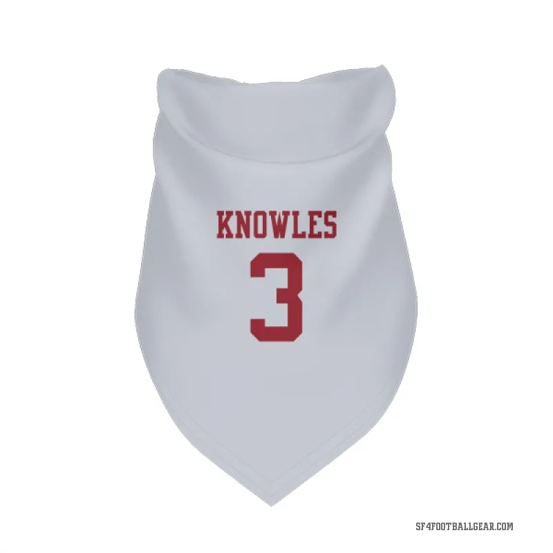 Malik Knowles  White San Francisco 49ers  Cat & Dog Pet Bandana