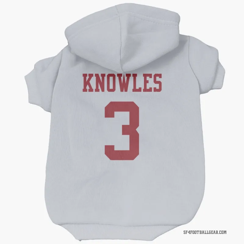Malik Knowles  White San Francisco 49ers  Cat & Dog Pet Hoodie