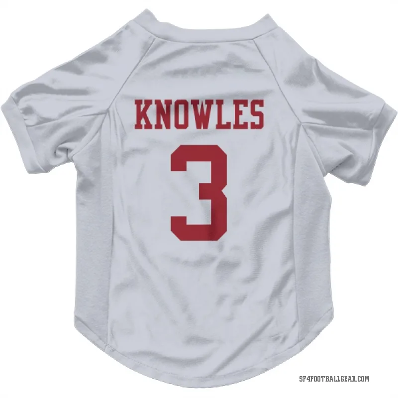 Malik Knowles  White San Francisco 49ers  Cat & Dog Pet Jersey