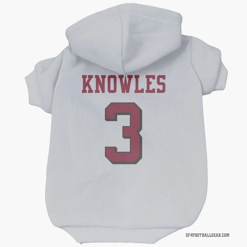 Malik Knowles  White San Francisco 49ers  Rush Cat & Dog Pet Hoodie